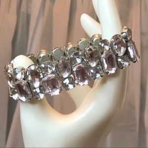 Large Pink and White Stretch Bracelet